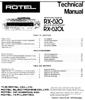 Rotel RX-820-820L - Technical manual 